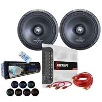 Kit par alto falante hard power 6 pol 320w rádio 7 cores + módulo taramps Kit par alto falante hard power 6 pol 320w rádio 7 cores + módulo taramps