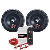 Kit par alto falante hard power woofer hp 200mb 6 polegadas 200w + módulo taramps Kit par alto falante hard power woofer hp 200mb 6 polegadas 200w + módulo taramps