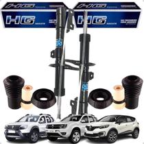 Kit Par Amortecedor Coifa Batente Coxim Dianteiro Duster Captur 1.6 2.0