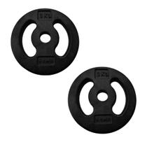 Kit Par Anilha 3kg Academia Fitness Musculação Ferro Pintado Kit Par Anilha 3kg Academia Fitness Musculação Ferro Pintado