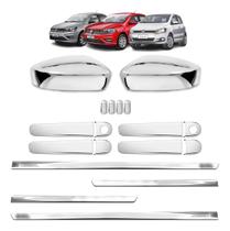 Kit Par Ap. Retrovisor Ap. Maçaneta Friso Lateral Tampa de Válvula Gol G6 G7 G8 2013 2014 2015 2016 2017 2018 2019 2020 2021 2022
