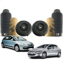 Kit Par Batente Coifa e Coxim do Amortecedor Dianteiro Original Citroen C4 Peugeot 307 1.6 2.0