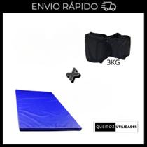 Kit PAR Caneleira 3kg + Colchonete azul 90x40cm SC