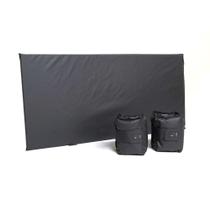 Kit Par Caneleira Básica 4kg + 1 Colchonete Preto 90x42x2