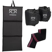 Kit Par Caneleira Tornozeleira De Peso Profissional + Colchonete Dobrável Espuma D50 Macio + Mini Hip Band Leve Faixa Para Academia Treino Funcional Kit Par Caneleira Tornozeleira De Peso Profissional + Colchonete Dobrável Espuma D50 Macio + Mini Hip Band Leve Faixa Para Academia Treino Funcional