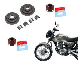 Kit Par Chapéu Prato Válvula Com Chaveta Retentor Cg Titan Fan Nxr Bros 150 Admissão + Escape Kit Par Chapéu Prato Válvula Com Chaveta Retentor Cg Titan Fan Nxr Bros 150 Admissão + Escape