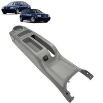 Kit Par Console Central Freio Mão Preto Porta Objetos Porta Copos Botão Tanque Cinza Golf Bora 1999 2000 2001 2002 2003