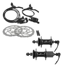 Kit Par Cubos Rolamentado Nero E Freio Hidráulico Absolute