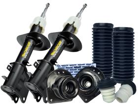 Kit Par de Amortecedores Dianteiros MONROE + Coxins NAKATA + Batentes COFAP Strada Fire 01 a 19