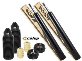 Kit Par de Amortecedores Dianteiros MONROE + Kit Batentes Coxins COFAP Gol Voyage Parati Saveiro