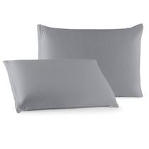 Kit Par De Fronha Malha 100 Algodão Antialérgica Com Zíper Cores Lisas e Estampadas