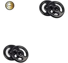 Kit Par De Halter 40Cm C/Presilha + 8Kg Anilhas Emborrachada