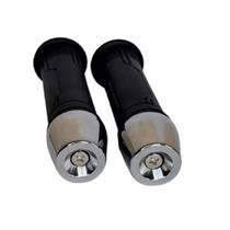 Kit Par de Manoplas Vazadas e Peso da Moto Honda PCX Preto ou Cromado Para Guidão Reforçado Luvinhas