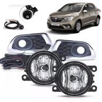 Kit Par de Milha Logan 2019 em Diante Lente Vidro Moldura Botão Touch Suits - STS275RN-V