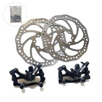 Kit Par De Pinça De Freio a Disco Mecânico Paco Completo Com Discos 160 mm e Parafusos Bike Mtb Speed