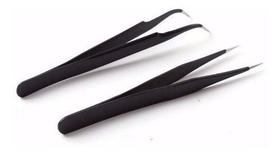 Kit Par De Pinças P/ Alongamento De Cilios Fio A Fio Kit Par De Pinças P/ Alongamento De Cilios Fio A Fio