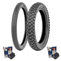 Kit par de pneus vipal moto trail tr300 90/90-18 (t) + 275-18 (d) c/c titan-fan-ybr-factor-yes + camaras mg 18 gulfair Kit par de pneus vipal moto trail tr300 90/90-18 (t) + 275-18 (d) c/c titan-fan-ybr-factor-yes + camaras mg 18 gulfair