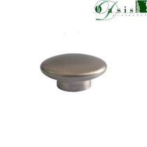 KIT PAR de Ponteira Para Varão de Cortina Aço Escovada Chata 19mm Decorativa