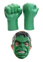 Kit Par de Punhos + Máscara de Plástico Hulk Envio Imediato ! Kit Par de Punhos + Máscara de Plástico Hulk Envio Imediato !