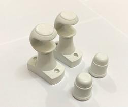 Kit Par de Suporte P/ Varão de Cortina 19mm Branco Kit Par de Suporte P/ Varão de Cortina 19mm Branco