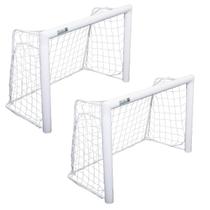 Kit Par de Trave De Ferro Futebol Gol 90x60 Desmontável Profissional