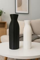 Kit Par De Vasos Garrafa Decorativos Em 3d Altura 21 E 18cm Kit Par De Vasos Garrafa Decorativos Em 3d Altura 21 E 18cm