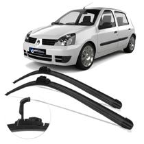 Kit Par Dianteiro Palheta Limpador de Parabrisa Renault Clio 1999 a 2017 Kit Par Dianteiro Palheta Limpador de Parabrisa Renault Clio 1999 a 2017