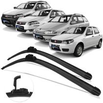 Kit Par Dianteiro Palhetas Limpador de Parabrisa Fiat Palio Siena 1996 até 2013