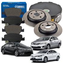 Kit Par Disco de Freio Solido + 4 Pastilhas Traseiras Toyota Corolla 1.8 2.0 Kit Par Disco de Freio Solido + 4 Pastilhas Traseiras Toyota Corolla 1.8 2.0