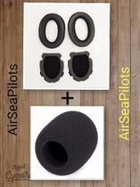Kit Par Espumas Fone Para B o s e Aviation Headset A10 A20 Com Espuma do Microfone