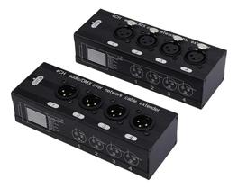 Kit - Par Extensor Xlr Macho Femea Dmx - 4 Canais Rj45