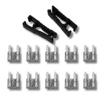 Kit Par Extrator Fusível Carro + Fusível Mini 25A 10 Unidades Automotivo Kit Par Extrator Fusível Carro + Fusível Mini 25A 10 Unidades Automotivo
