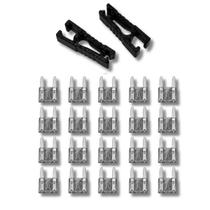 Kit Par Extrator Fusível Carro + Fusível Mini 25A 20 Unidades Automotivo Kit Par Extrator Fusível Carro + Fusível Mini 25A 20 Unidades Automotivo