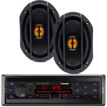 Kit Par Falante 6x9 Pol Jb69 Flex Leson + rádio Mp3 Bluetooth