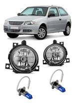 Kit par farol aux.gol 2005/ g4 - polo 2003/ - fox 2004 + par lampada h3 halogena super branca