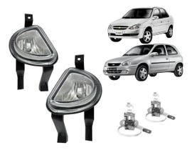 Kit par farol auxiliar corsa 2000 a 2010 / classic 2003 a 2010 + lâmpada h3 halógena