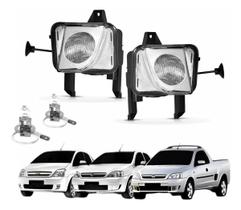 Kit par farol auxiliar novo corsa / meriva 2003 2012 / montana 2003 2010 ld/le +lâmpada h3 halógena
