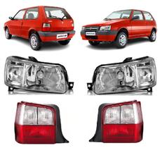 Kit Par Farol E Lanterna Uno 04 05 06 07 08 10 12 14 Cromado Kit Par Farol E Lanterna Uno 04 05 06 07 08 10 12 14 Cromado