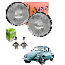 Kit Par Farol Fusca Kombi 1990 a 1994 H4 C/Lâmpada Kit Par Farol Fusca Kombi 1990 a 1994 H4 C/Lâmpada