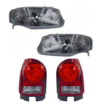 Kit Par Farol M.cinzapar Lanterna Gol G4 Fumê 2006 Á 2013