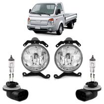 Kit Par Farol Milha Auxiliar Lisa Acrílico Par Lâmpada H27 Hr 2006 2007 2008 2009 2010 2011 2012