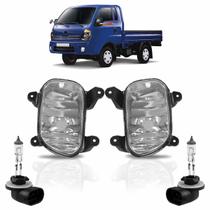 Kit Par Farol Milha Auxiliar Lisa Acrílico Par Lâmpada H27 Kia Bongo 2004 2005 2006 2007 2008 2009 2010 2011 2012
