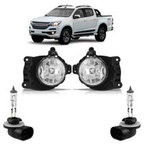 Kit Par Farol Milha Auxiliar Lisa Acrílico Par Lâmpada H27 S10 2012 2013 2014 2015