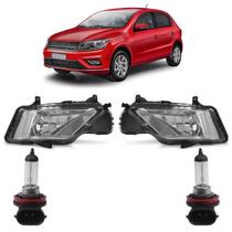 Kit Par Farol Milha Auxiliar Lisa Acrílico Par Lâmpada H8 Gol Track G7 2017 2018