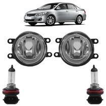 Kit Par Farol Milha Auxiliar Par Lâmpada H8 Corolla 2009 2010 2011 Lente Lisa Acrílico Kit Par Farol Milha Auxiliar Par Lâmpada H8 Corolla 2009 2010 2011 Lente Lisa Acrílico