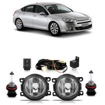 Kit Par Farol Milha Auxiliar Par Lâmpada Halógena C5 2005 2006 2007 Completo Lente Lisa Vidro