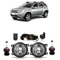 Kit Par Farol Milha Auxiliar Par Lâmpada Halógena Duster 2011 2012 2013 2014 2015 2016 2017 2018 2019 2020 Completo