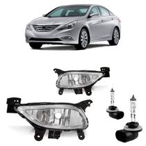 Kit Par Farol Milha Auxiliar Par Lâmpada Halógena Sonata 2011 2012 2013 2014 Lente Lisa Acrílico Kit Par Farol Milha Auxiliar Par Lâmpada Halógena Sonata 2011 2012 2013 2014 Lente Lisa Acrílico