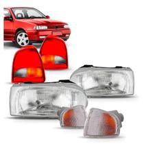 Kit Par Farol + Piscas Cristal + lanterna Gol G2 95 A 1999 Kit Par Farol + Piscas Cristal + lanterna Gol G2 95 A 1999