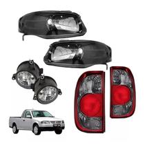 Kit Par Farol Saveiro G4 Negro+ Par Milhas+ Par De Lanternas